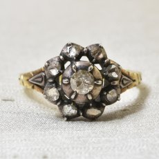 画像1: 14ct.sv.ダイヤモンドリング (1)