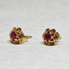 画像2: 17ct,ルビーイヤリング (2)