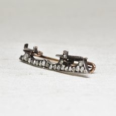 画像2: 18ct,シルバー・ダイヤモンドブローチ (2)