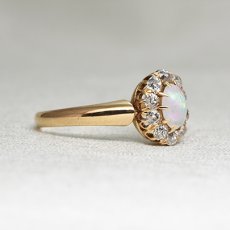 画像4: ゴールド・オパール・ダイヤモンドリング（15ct.） (4)