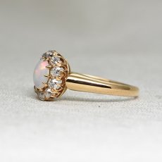 画像2: ゴールド・オパール・ダイヤモンドリング（15ct.） (2)