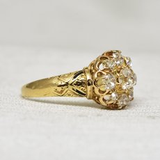 画像5: ゴールド・エナメルダイヤモンドリング18金 (5)