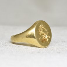 画像5: ゴールドインタリオリング 18金 (5)